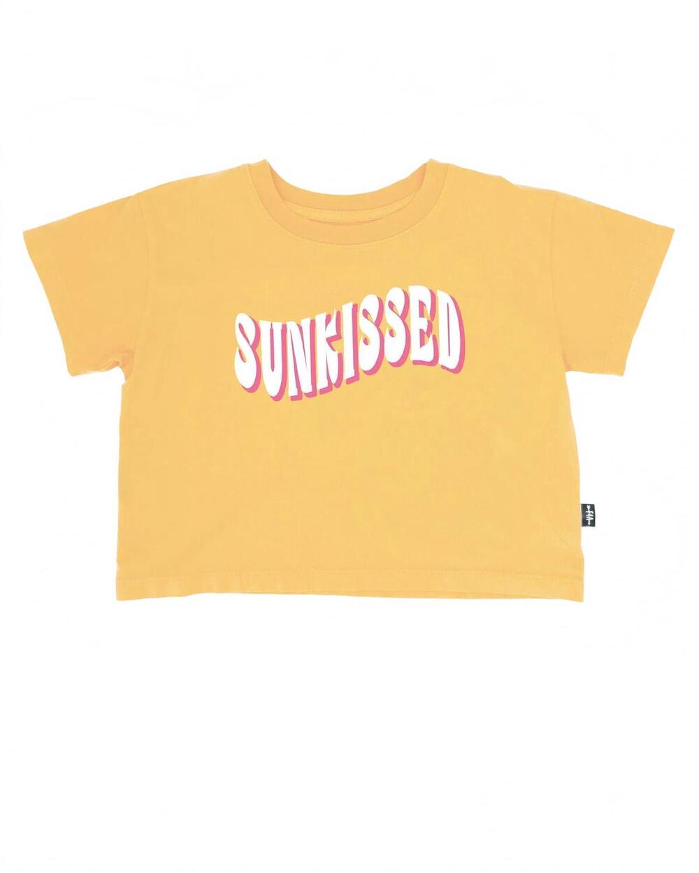NEW FEATHER 4 ARROW kids' sunkissed crop tee in yellow